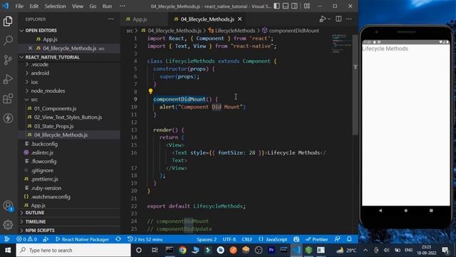 Lifecycle Methods in React Native #6 || React Native Tutorial for Beginners смотреть онлайн