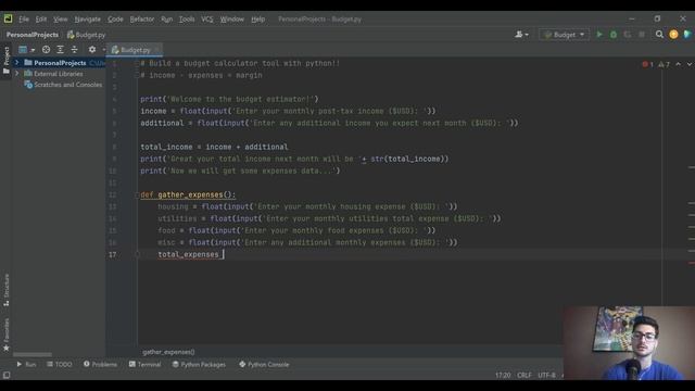 Code a Monthly Budget Calculator Program! Functional and Practical Beginner Python Project Tutorial смотреть онлайн