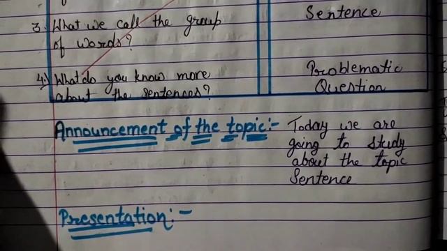 English lesson plan Sentence class-7 смотреть онлайн