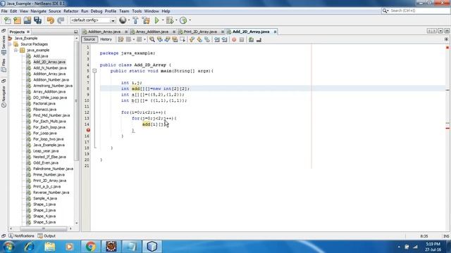 How to Addition of 2D Array in Java смотреть онлайн