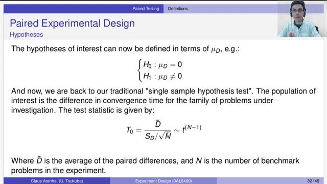 Experiment Design in CS W04, P01 - Paired Testing смотреть онлайн