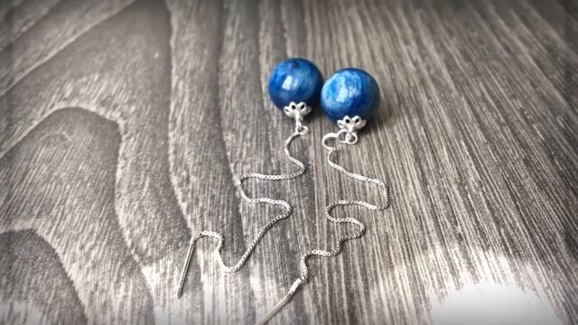 Серьги протяжки с кианитом смотреть онлайн