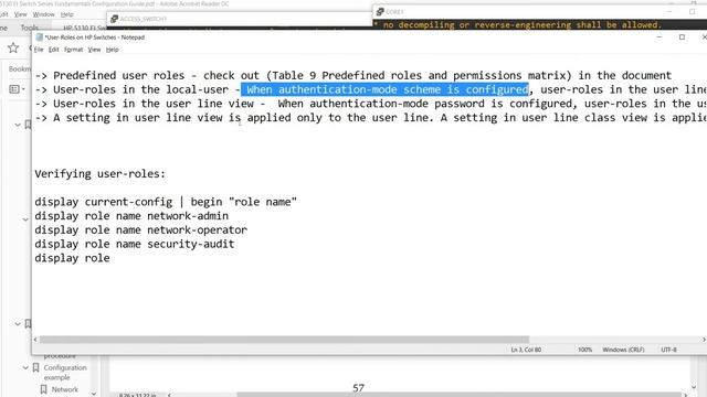 User Roles on HP Switches смотреть онлайн