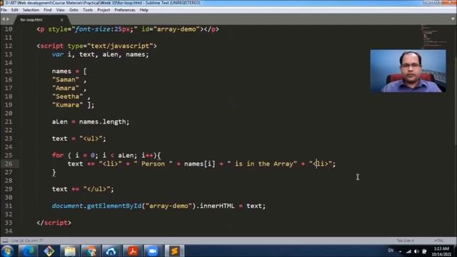 Week 10 - JavaScript Iterative Controls смотреть онлайн