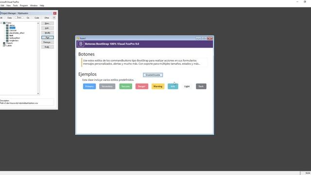 Emulando Efectos de BootStrap y CSS 3 con Visua FoxPro 9.0 - Parte 5 - Estilos en Botones смотреть онлайн