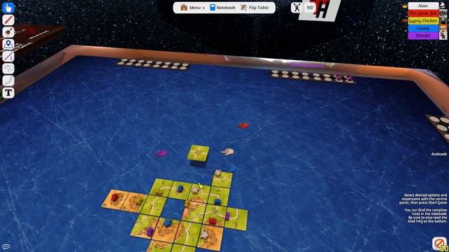 Tabletop Sim #10 - Carcassonne Game 3a смотреть онлайн