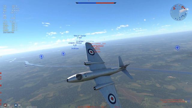 War Thunder Canberra l MK 6 6 kill match смотреть онлайн