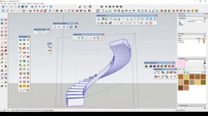 Spiral stairs in SketchUp (Винтовая лестница в SketchUp)