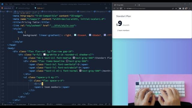 ASMR Programming - Tailwind CSS Pricing Table - No Talking смотреть онлайн
