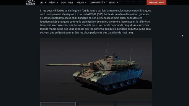 CHAR FRANCAIS AMX-32 (105mm) BIENTÔT DANS WAR THUNDER! DEV. BLOG смотреть онлайн