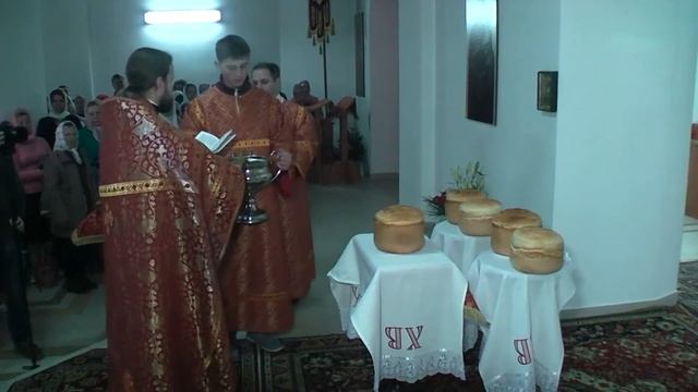 Пасха 2015. Пасхальное Богослужение в Храме Святого Иоанна Кронштадтского. Чин освящения Артоса. смотреть онлайн