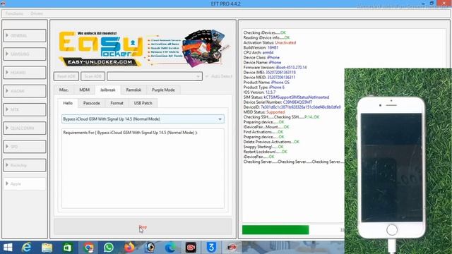 Iphone 6 iOS 12.5.7 icloud bypass/Unlock eft pro смотреть онлайн