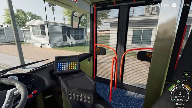 BUS CRASHES INTO A CAR IN A BUSY INTERSECTION! (FS19 BUS MOD) | FS19 смотреть онлайн