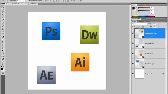 Curso Photoshop CS4 - Aula 04 - Organizando Layers смотреть онлайн