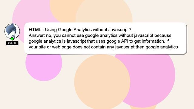 HTML : Using Google Analytics without Javascript? смотреть онлайн