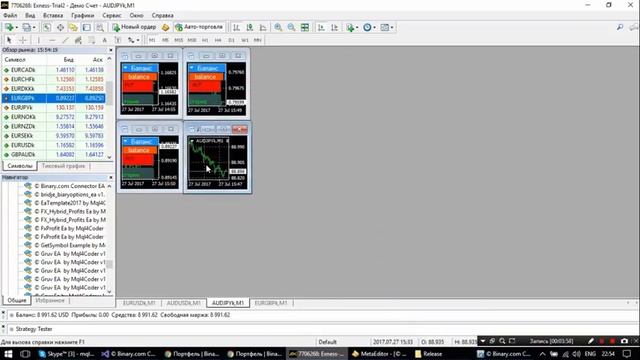 Тестирование Реврока моста для связи mt4 с Api binary.com - часть 1 (Производительность) смотреть онлайн