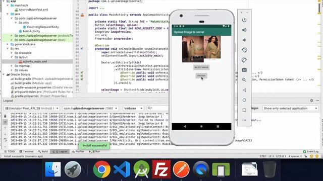 Upload file with Progress bar Android OkHttp3 смотреть онлайн