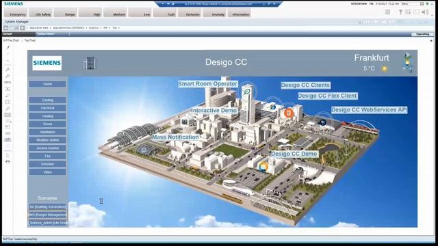 Демонстрация работы BMS Desigo CC на облачном демо-проекте, работа WEB клиента | SIEMENS