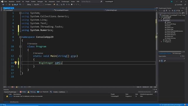C# - Arbeiten mit gigantischen Zahlen - Der BigInteger! смотреть онлайн