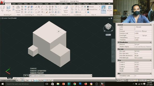 how to create a 3D object in autocad 2013 and to color it individual смотреть онлайн