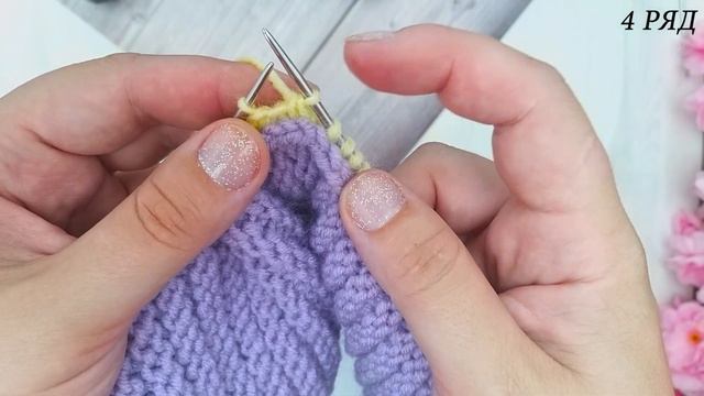 Красивые следки балетки на двух спицах.