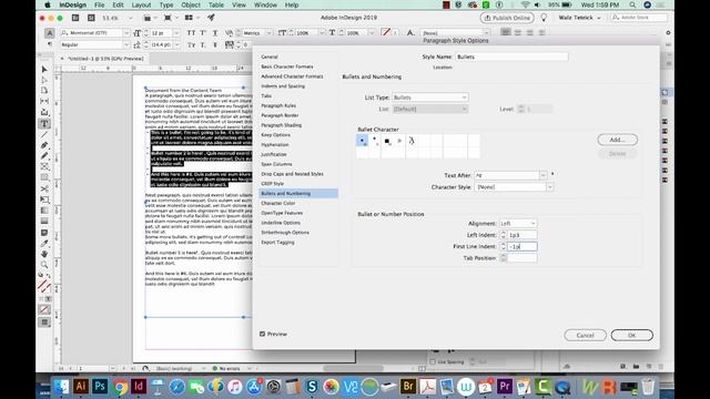 How to Align Text under Bullets in Adobe Indesign смотреть онлайн