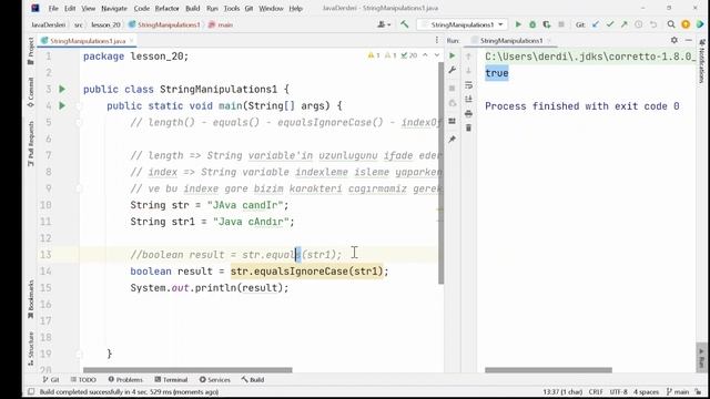 JAVA - 20 String Manupations - 1 | length - equals - equalsIgnoreCase - indexOf смотреть онлайн
