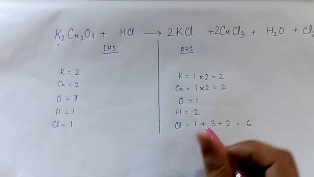 How to balance K2Cr2O7 + HCl -- KCl + CrCl3 + H2O + Cl2 смотреть онлайн