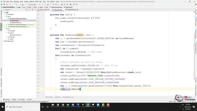 Kotlin Android Tutorial - Alarm Manager on AndroidX смотреть онлайн
