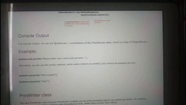 17 reading console input and output and print writter смотреть онлайн