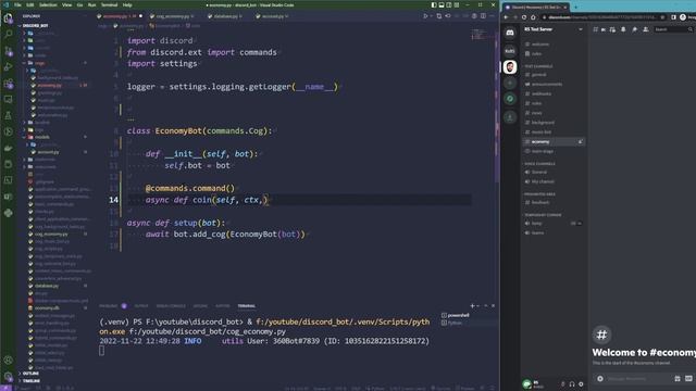 How to create your own ECONOMY bot in Discordpy2! смотреть онлайн