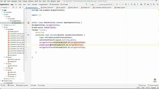 Navigation drawer with fragment in android studio | Navigation Drawer Tutorial | android studio |#6 смотреть онлайн