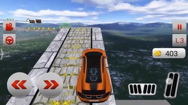 Impossible Stunt Car Tracks 3D: Green Car Driving Stunts Levels 1 & 5 - Android GamePlay смотреть онлайн