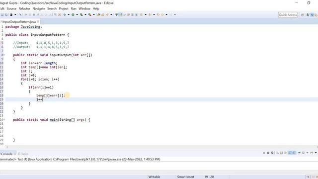 Input Output Pattern Problem in Java смотреть онлайн