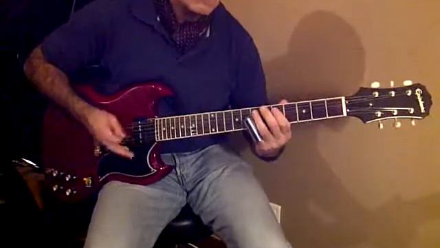 EPIPHONE SG 61 anniversary limited edition bootleneck trying! смотреть онлайн