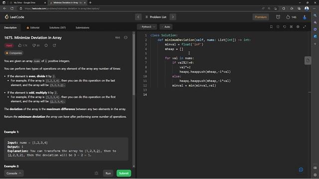 Minimize Deviation in Array || Q. 1675 || Python || C++ || Java || LeetCode Daily Challenges смотреть онлайн