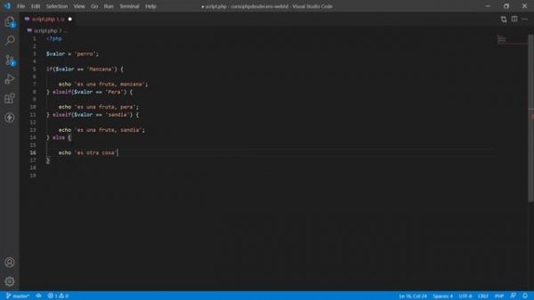 Sintaxis PHP | Condicional IF/ELSEIF/ELSE