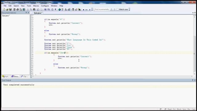 Java Quiz Tutorial смотреть онлайн