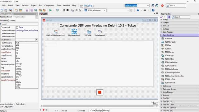 Acessando tabelas dBase (DBF) com Firedac Delphi 10.2 смотреть онлайн