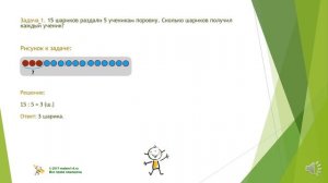 2 класс  Задачи на деление по содержанию и на равные части