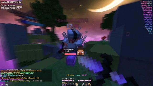 Vestige 2.3 On Hypixel | Sprint Scaffold | Minecraft Cheating смотреть онлайн