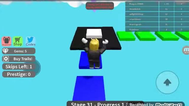 НУБ ПРОХОДИТ 1000 УРОВНЕЙ!!!(ROBLOX) смотреть онлайн
