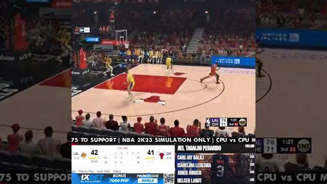Los Angeles Lakers vs Chicago Bulls | Play by Play & Live Scoreboard NBA 2K23 смотреть онлайн