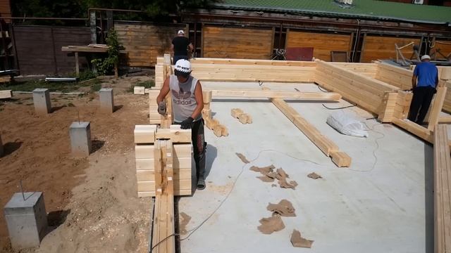 Построили дом из бруса. Пошаговый процесс строительства смотреть онлайн