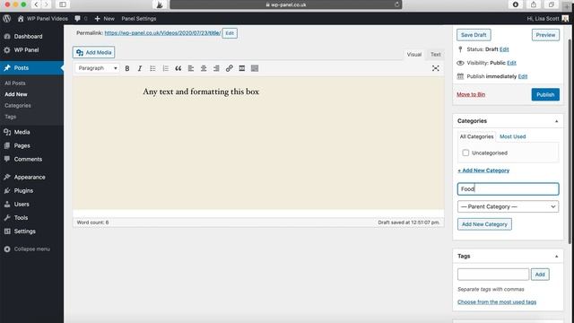 How To Create A New Blog Post in WordPress using WP Panel смотреть онлайн