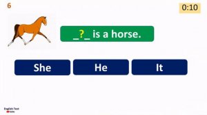 Personal Pronouns Quiz for Kids (he, she, it, they)