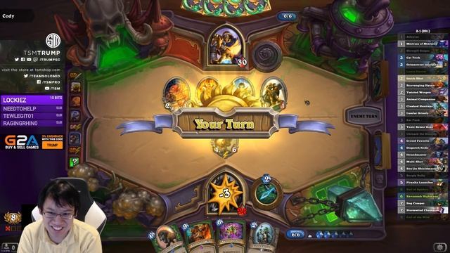 Hearthstone: Arena Leaderboard Challenge 1-6 - The Best Hunter Run Yet? - Part 2 (Hunter Arena) смотреть онлайн