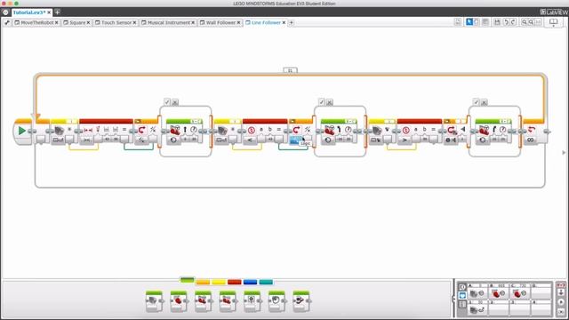 Mindstorms EV3 Tutorial #6: Use the color sensor to follow a line смотреть онлайн