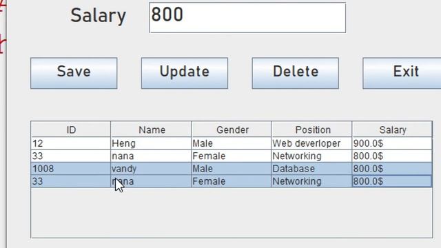 Java Swing( Staff Information Form) Part2 смотреть онлайн