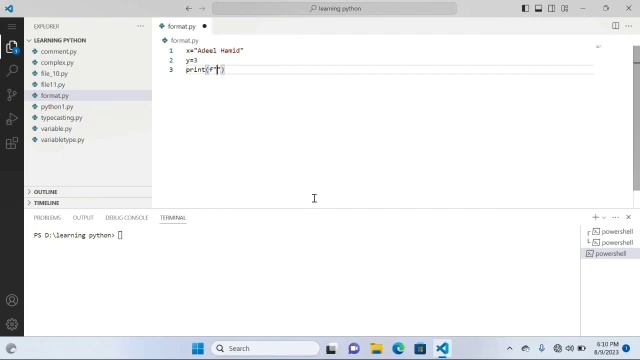 Format String (f) function in Python| Hindi Urdu смотреть онлайн